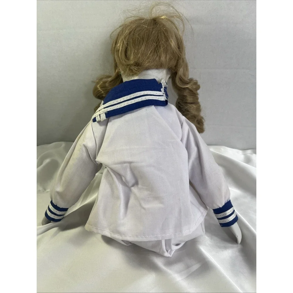 Price production Vintage Hand Painted Porcelain Doll With‎ Sailor Girl Taiwan